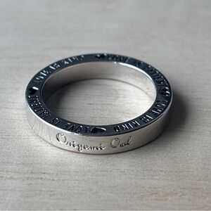 Origami Owl Love is Patient‎ Sentiments Ring Size 7 Stainless Steel Silver Tone